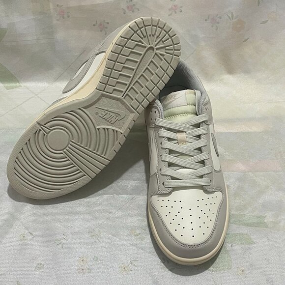 Nike Dunk Low Needlework Sail Aura Low Top Grey Sneakers - Picture 5 of 7